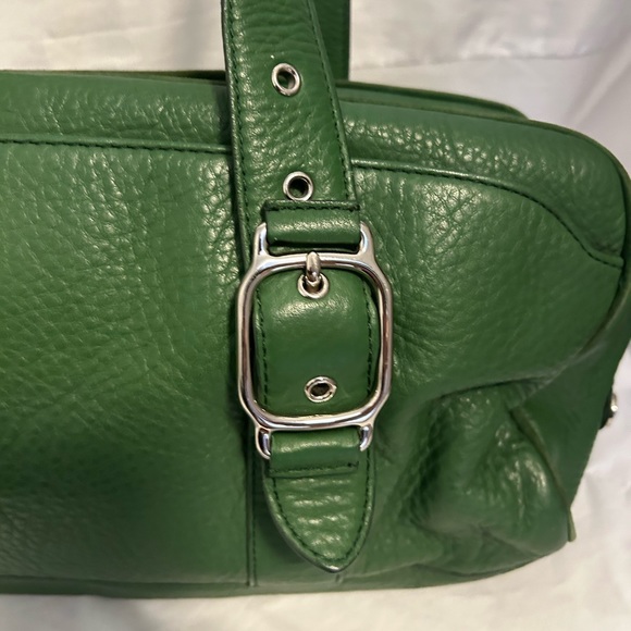 RARE COLE HAAN Village pebbled leather in kelly green. Oversized! 16 x 8 x 6. - Picture 2 of 10